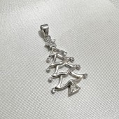 Pandantiv argint brad impodobit cu cristale Christmas Tree DiAmanti AP6621-AS